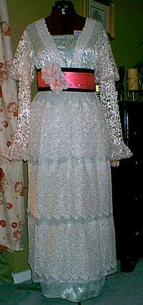 jen's titanic tea gown front full length